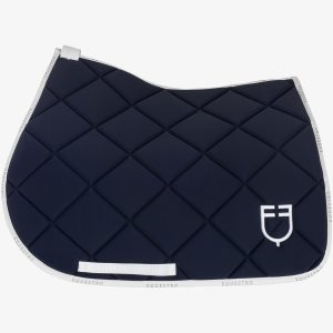 Equestro Jumping Saddle Pad Technical Fabric With Logo Full