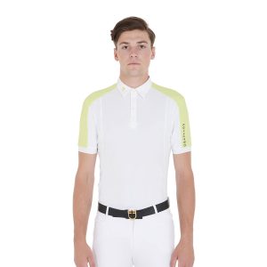 Equestro Men's slim fit competition polo shirt with buttons