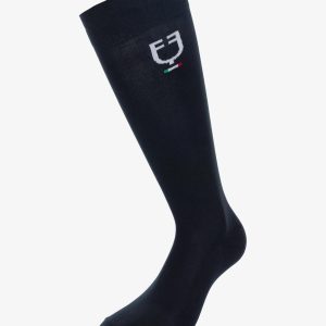 Equestro Stretch technical sock with Italian flag