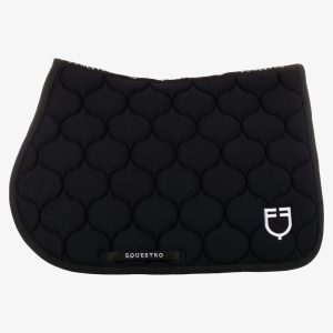 Quilted technical fabric jumping saddle pad