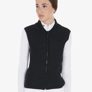 Women's slim fit vest in technical fabric