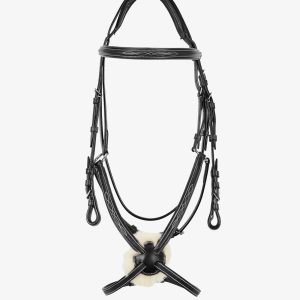 Equestro Bridle With Mexican Noseband And Synthetic Sheep Skin