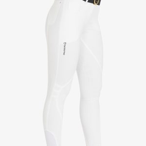 Equestro (Clio) Womens's Knee Grip Breeches In Technical Fabric - White