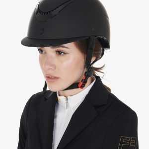 Unisex helmet with shiny frame